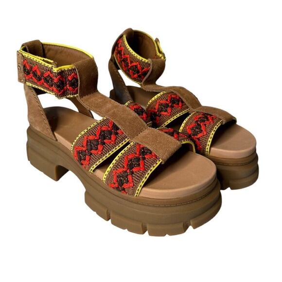 UGG Ashton Heritage Braid Sandal Chestnut Sandals Women’s Sz 9 NEW No Box - Picture 1 of 9